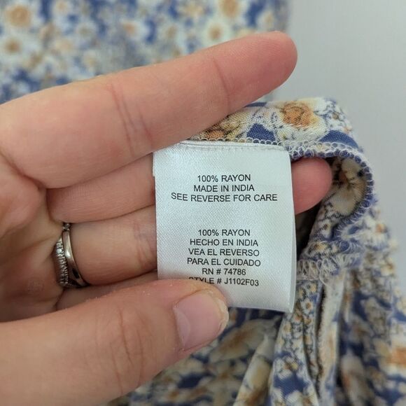 Patrons of Peace Blue Tan Mini Sundress Women's Size XS - Picture 6 of 7